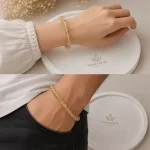 دستبند سیترین طبیعی گرد - تصویر 2